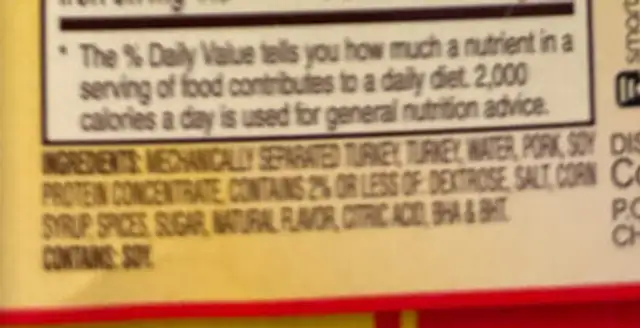 Brown n serve frozen side ingredients label