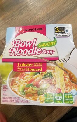 Bowl Noodle Soup Lobster Artificial flavour front packaging