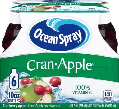 Cran-apple juice drink front packaging