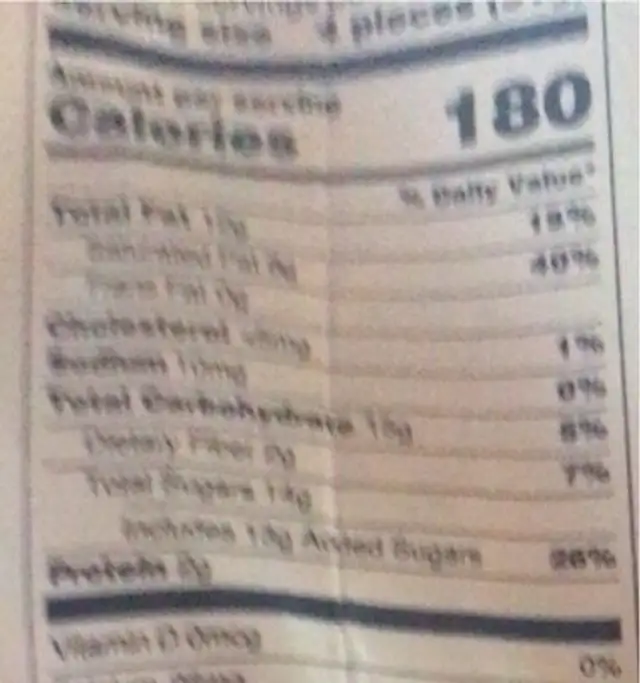 Darkcholate ganache heart nutrition facts table