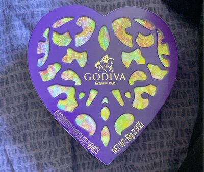 6 assorted chocolate hearts