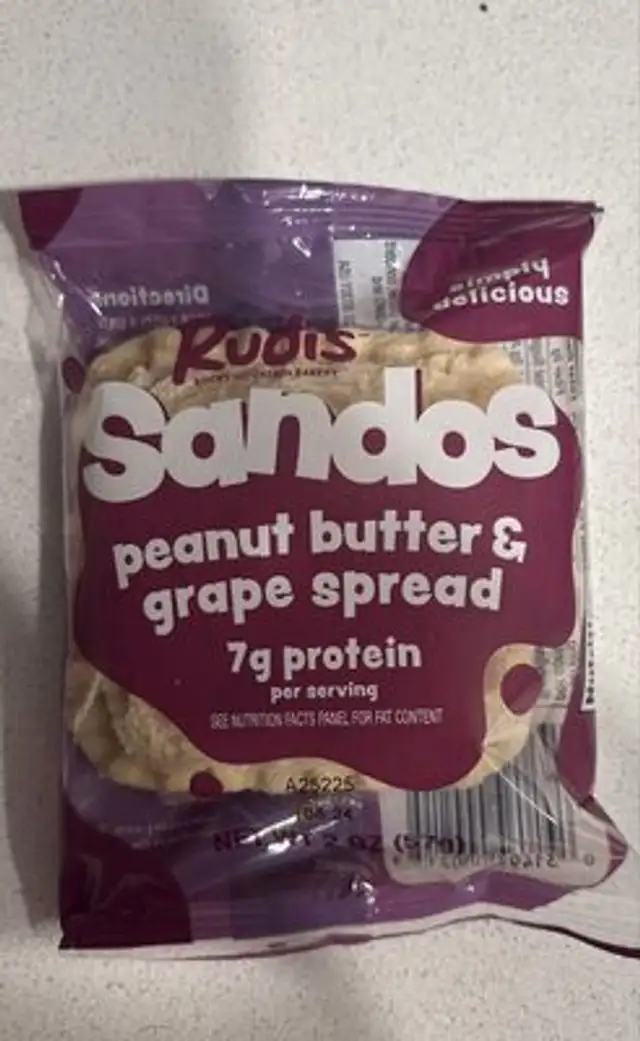 Peanut butter and grape spread