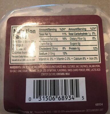 Originals panino genoa salami wrapped mozzarella cheese, panino nutrition facts table