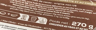 Tart’in crousti nutrition facts table