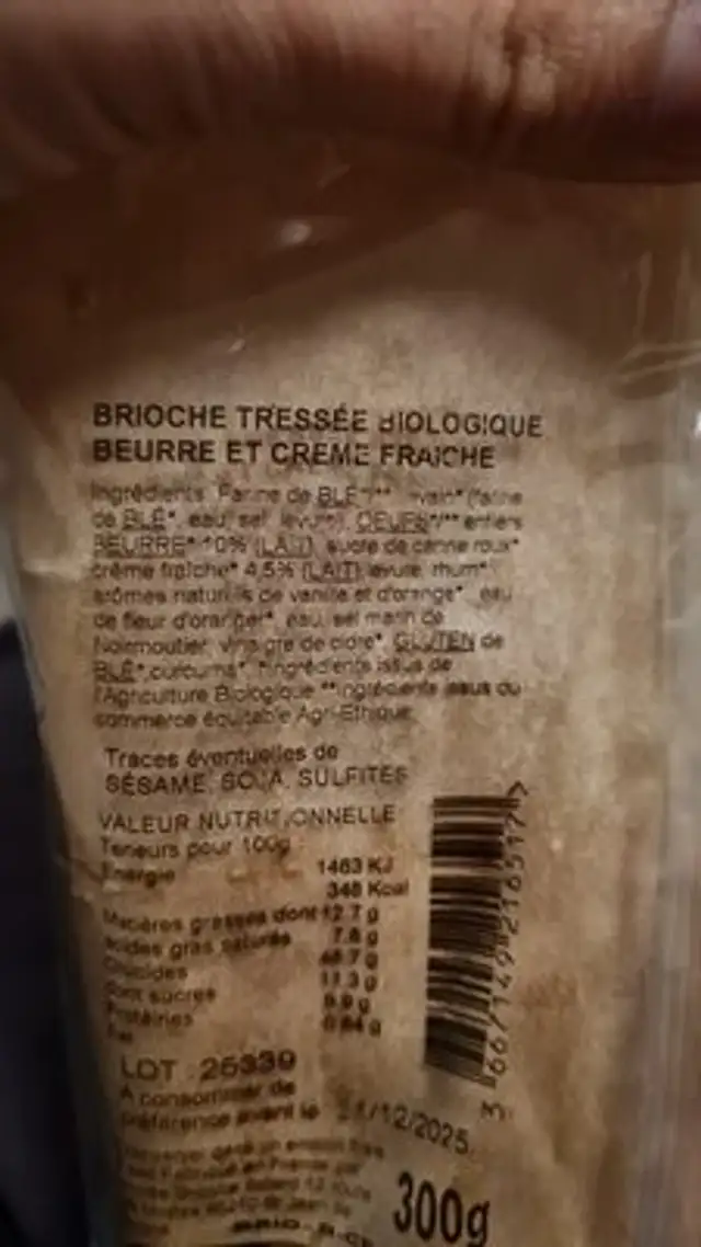 Unknown ingredients label