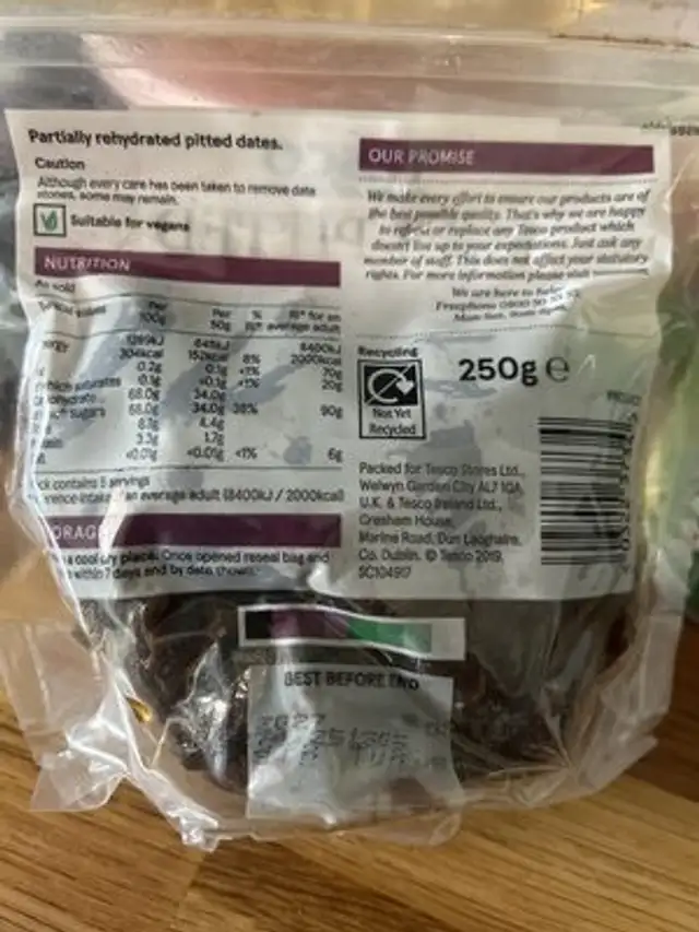 Unknown ingredients label