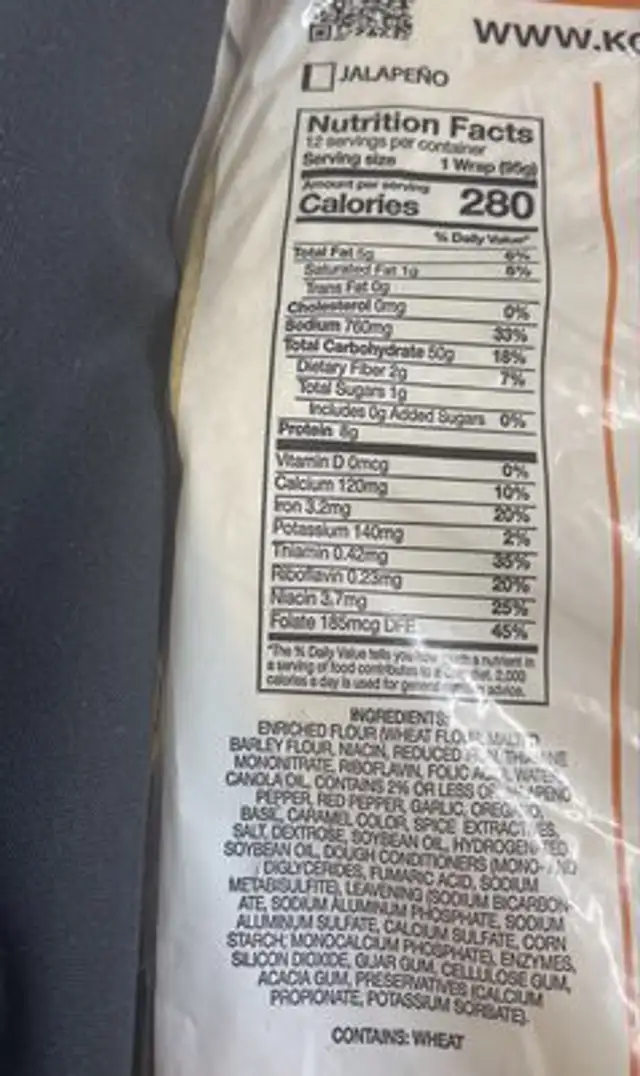 Unknown ingredients label