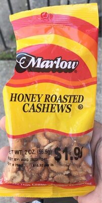 Honey roasted cashews all natural and low calorie