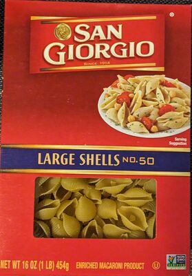 Large Shells Pasta front packaging
