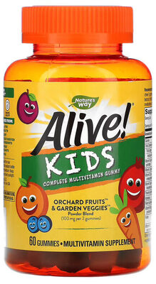 Nature's Way, Alive! Kids, Complete Multivitamin, Cherry, Orange & Grape