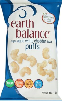 Vegan aged white cheddar flavor front packaging