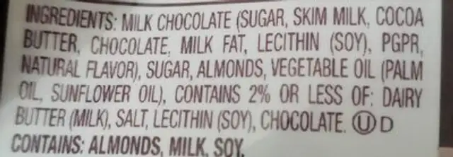 Nuggets assortment ingredients label
