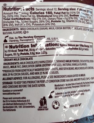 Hershey's Kisses Creamy Milk Chocolate Travel Retail Exclusive front packaging