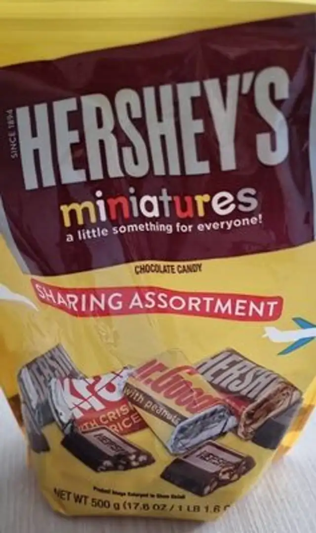 Hershey's miniatures front packaging