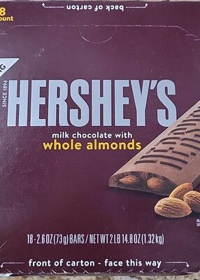 Milk chocolate with almonds