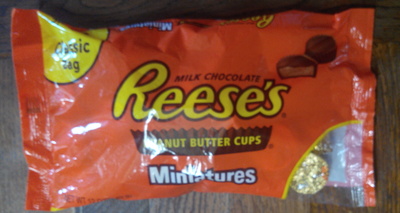 Milk chocolate, peanut butter cup miniatures