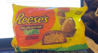 Reese's Peanut Butter Eggs Milk Chocolate & Peanut Butter front packaging