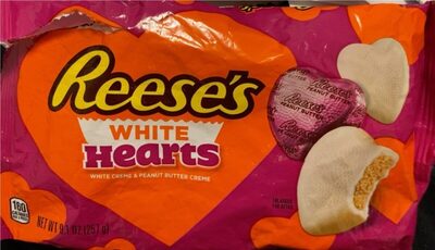 White hearts front packaging