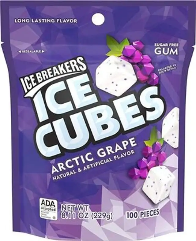 Gum ice cubes