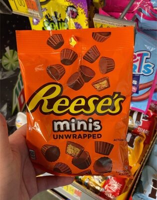 Reeses minis unwrapped front packaging