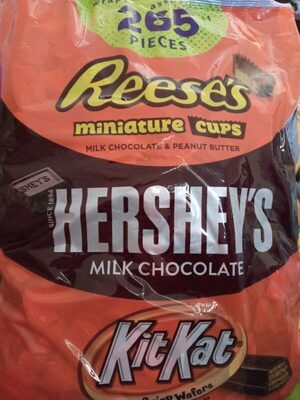 Kit kat,hershey's,reese's