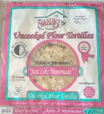 Uncooked Flour Tortillas