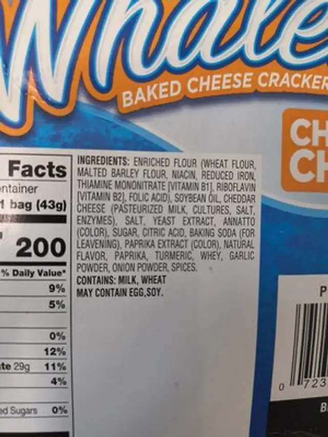 Unknown ingredients label