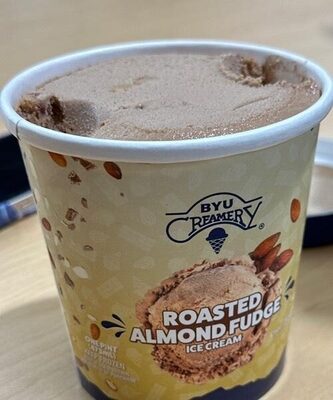 Roasted almond fudge icecream
