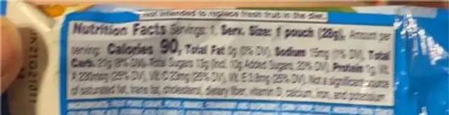 welch juicefuls nutrition facts table