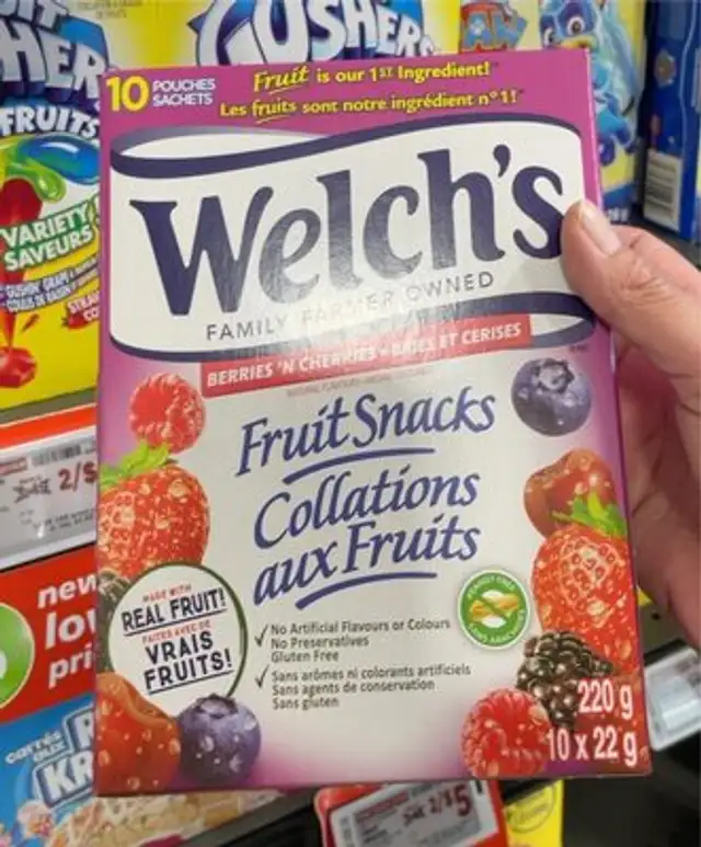 Fruit snack front packaging