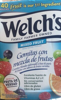 Gomitas con mezcla de frutas