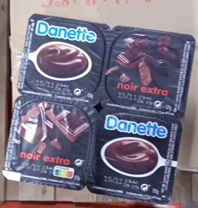 Danette chocolat extra noir front packaging