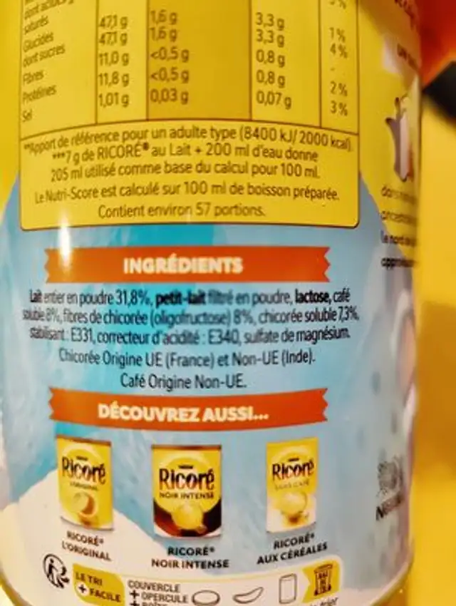Unknown ingredients label