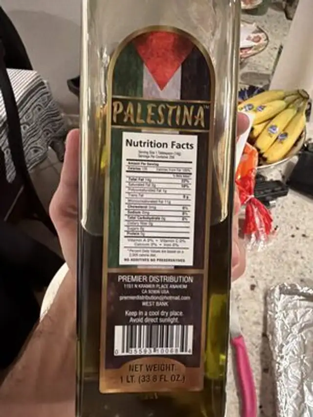 Extra Virgin Olive Oil nutrition facts table