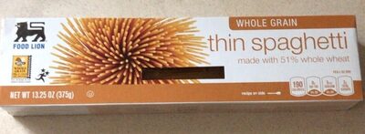 Whole grain thin spaghetti