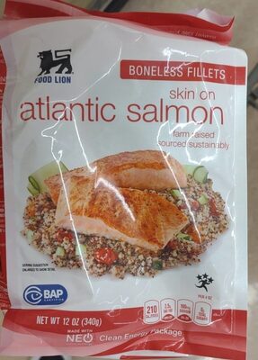 Atlantic salmon front packaging