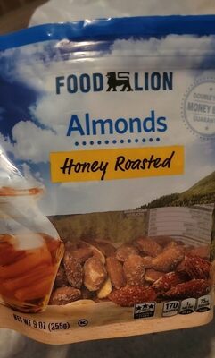 Almonds honey roasted front packaging