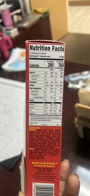 Spicy Beef Patties nutrition facts table