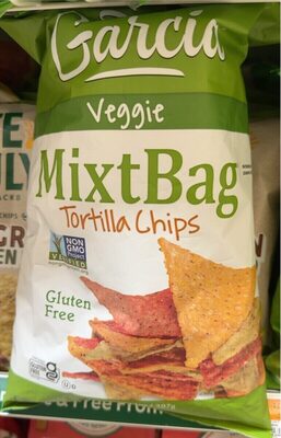 MixtBag Veggie Tortilla Chips front packaging