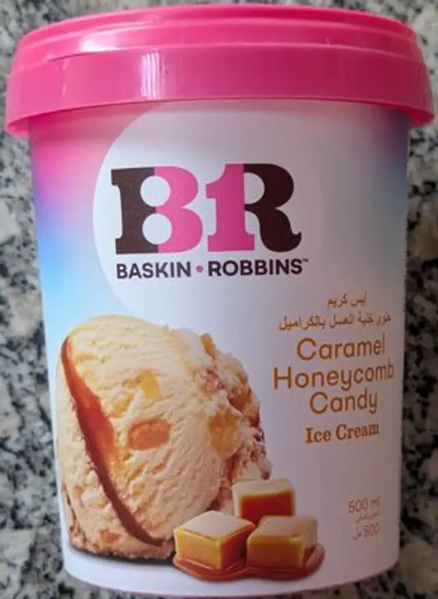 Caramel Honeycomb Candy Ice Cream front packaging