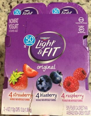 Light & fit calorie packs strawberry blueberry front packaging