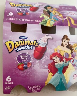 Danimals mixed berry smoothie drinks