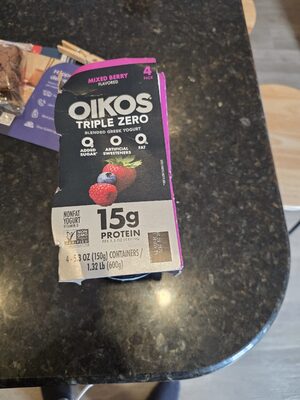 Oikos Triple Zero Mixed Berry Flavored