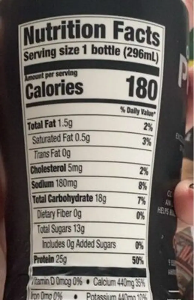 Oikos pro nutrition facts table