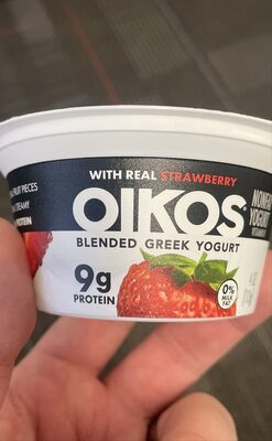 Blended Greek yogurt with real strawberry