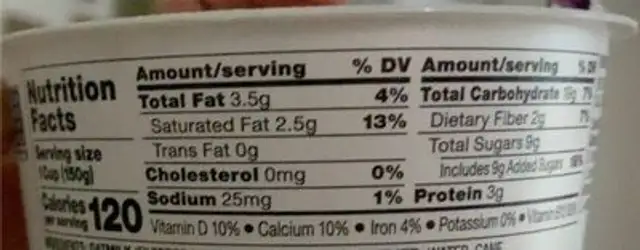 Oat yeah mixed berry oatmilk yogurt nutrition facts table