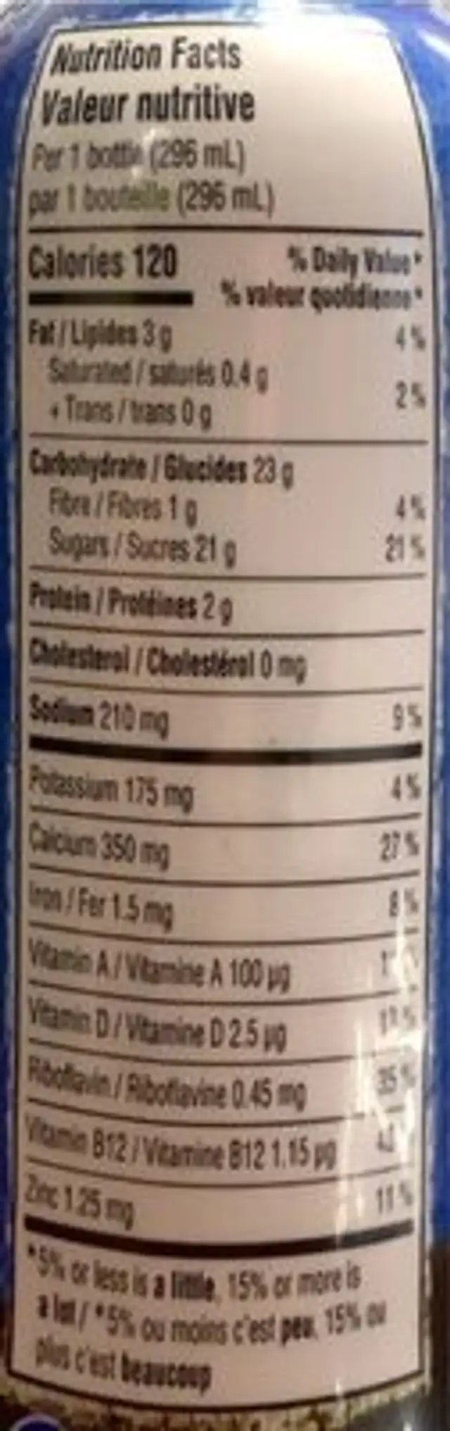 Silk almond nutrition facts table