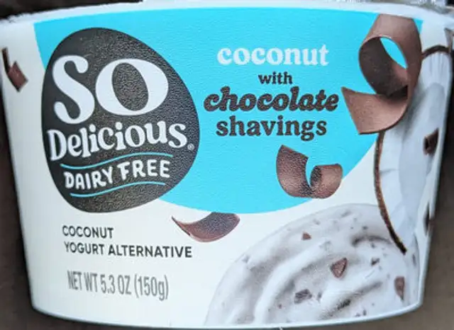 Dairy Free Coconut with Chocolate Shavings Yogurt Alternative