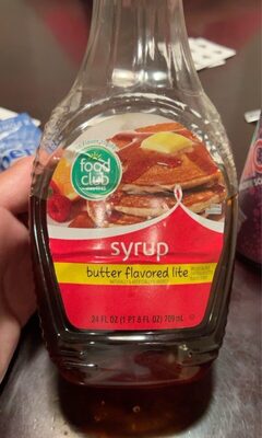 Butter Flavored Lite Syrup front packaging