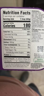 snack classics nutrition facts table